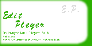 edit pleyer business card